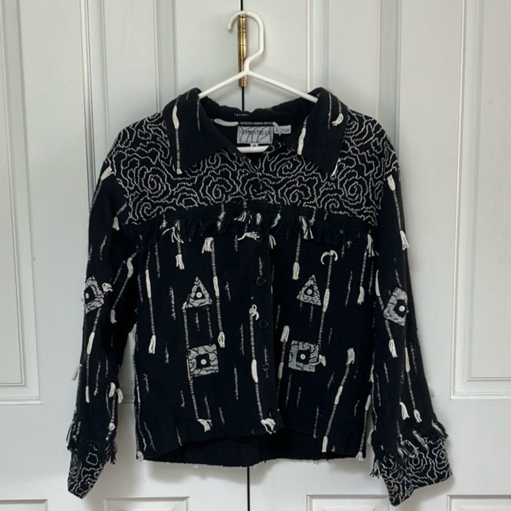Black and White Silver Stream Jacket